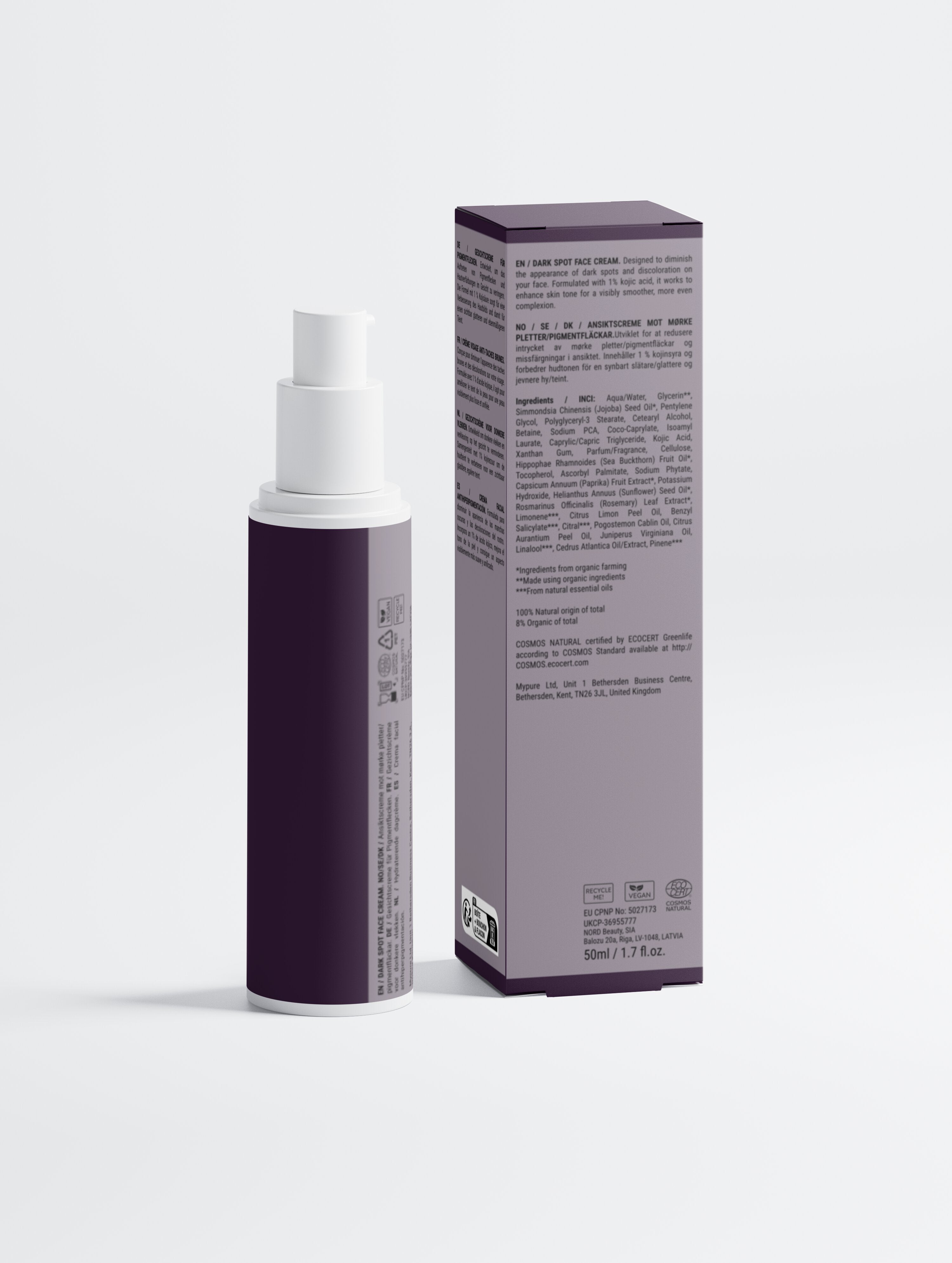 Dark Spot Face Cream with Kojic Acid